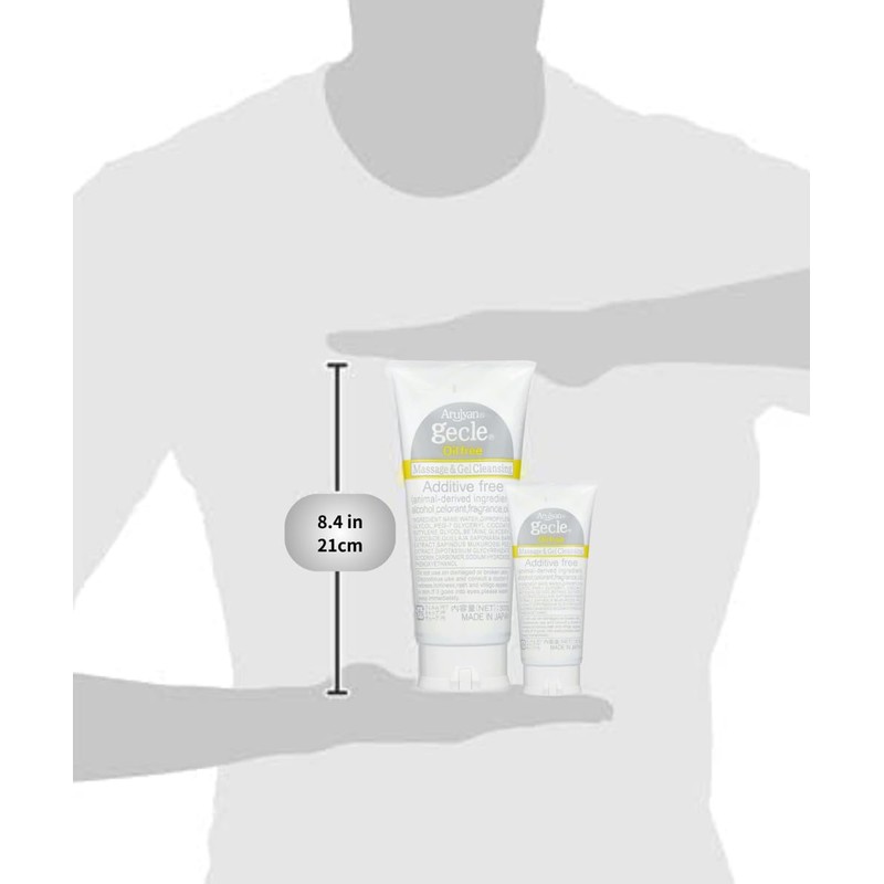 Helcos Gecree Cleansing Gel, Oil-Free, Vegetable Ingredients, Instruction Manual Included,