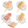 4 Pcs Popsicles Molds Flower Ice Cream Silicone Molds Floral
