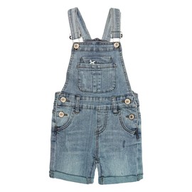 KIDSCOOL SPACE Girls Shorts,Little Girls Stretchy Denim Slim Summer Shortalls,Light Blue,6-7 Years