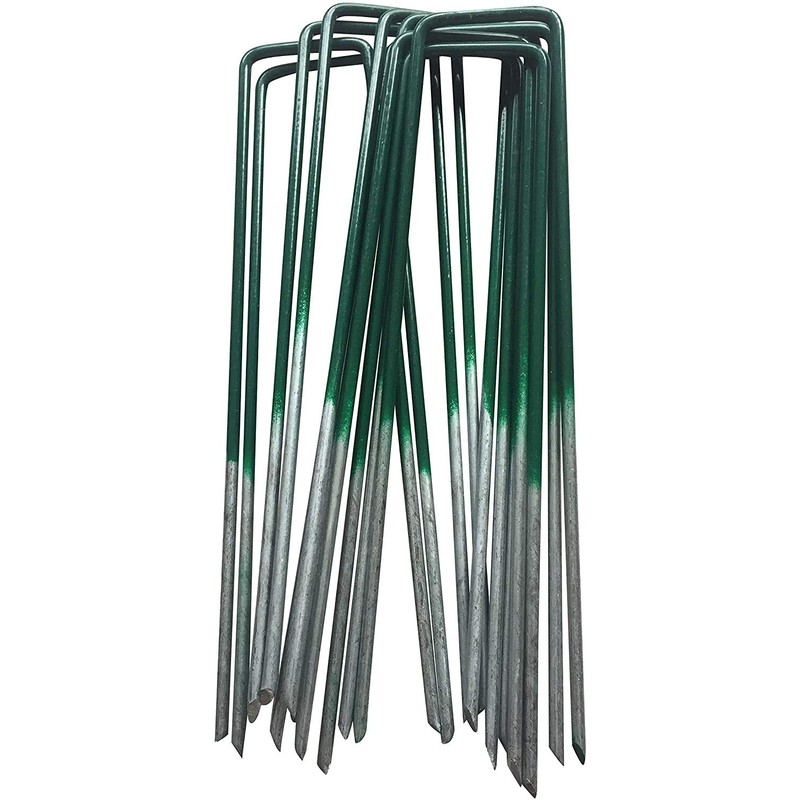 G&B Garden Half Green Artificial Grass Pegs to pin, astro