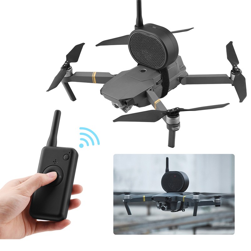 GW90 Drone Megaphone with Remote Controller Black Aerial Photography Accessory