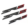 Mnneryss 3PCS Matte Black Red Fender Rear ZR2 Emblem Badge