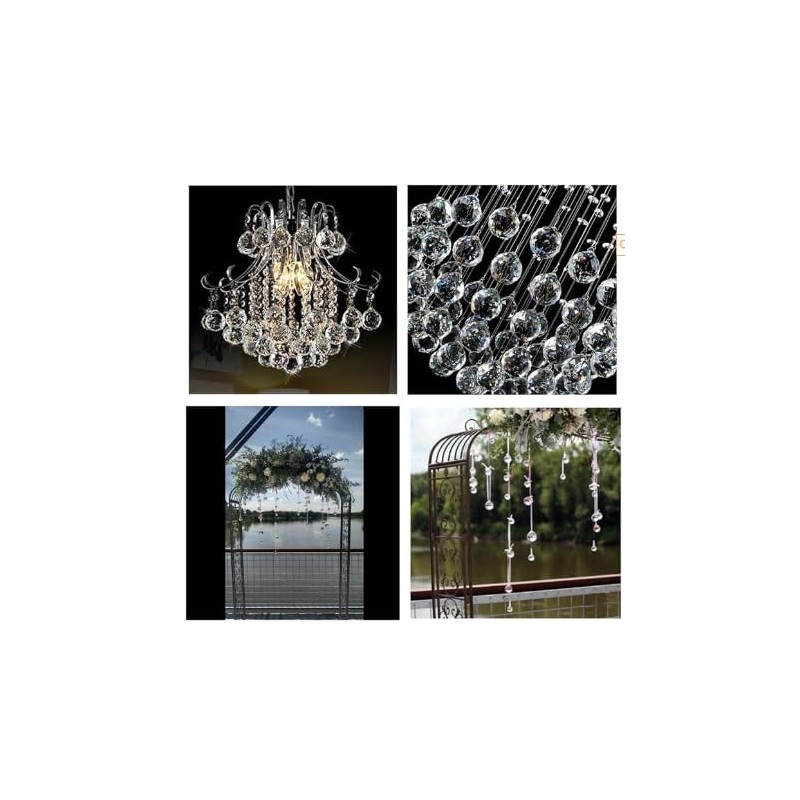 JIHUI JIHUI Clear Glass Crystal Ball Prism Pendant Suncatcher 40