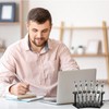 sourcing map 2 Pack Plastic Pen Holder, 6-Slot Acrylic Pen