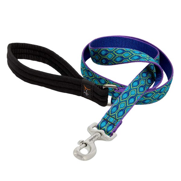 LupinePet Originals 1" Rain Song 6-Foot Padded Handle Leash for Medium and Larger Dogs