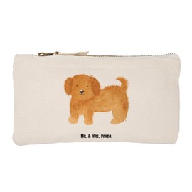 Mr. & Mrs. Panda S Make-Up Bag Dog Fluffy, White, Hand drawn