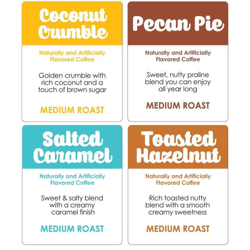 Donut Café - Gourmet Coffee Medium Roast Flavored Variety Pack