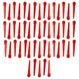 vhbw 50 x Replacement Blades Compatible with Gardena 2417 AccuCut, 8840 AccuCut 400Li Grass Trimmer - Replacement Blade, Orange, Plastic