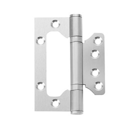VOLUKA 6 Pack Non-Mortise Door Hinges - Easy to Install, 4" × 3" Stainless Steel Door Hinges - Smooth Movement and Heavy Duty, Silver