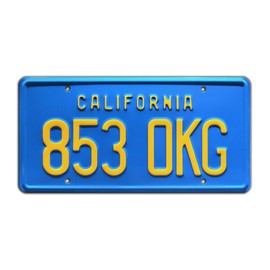 Celebrity Machines The Rockford Files | 853 OKG | Metal Stamped License Plate