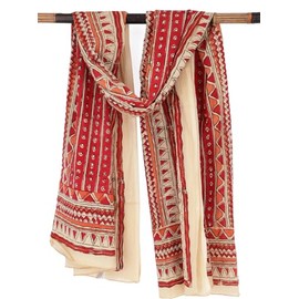 Guru-Shop, Thin Scarf, Sarong, Wall Hanging, Wrap Skirt, Sarong Dress 6, Multicoloured, Cotton, Size:One Size, 190x120 cm, Thin Shawls & Scarfs