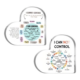 SLEEKEE Pack of 2 Mental Health Ornaments, Heart Shaped Desktop Decoration, Acrylic Signs for Mental Health, Desktop Decorations, Suitable for Home, Office