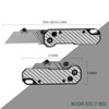 White Carbon fiber Folding Utility Knives, Button Lock, EDC Knife,Quick