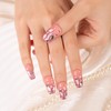 LOVFUL Press on Nails Pink Glitter| Handmade with Full Covered