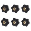 6 Pcs M6 Star Knobs – Plastic Clamping Nuts with