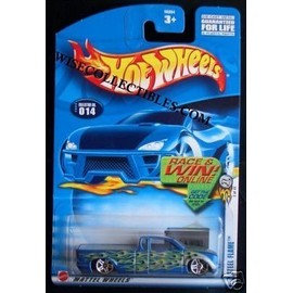 Hot Wheels Mattel 2003 First Editions 1:64 Scale Blue Steel Flame Die Cast Truck #014