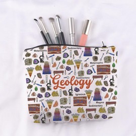 UJIMS Geologist Gift Geology Cosmetic Bag for Geology Lover Geology Teacher Appreciation Gifts Geology Rock Collector Gifts (Geology Bag)