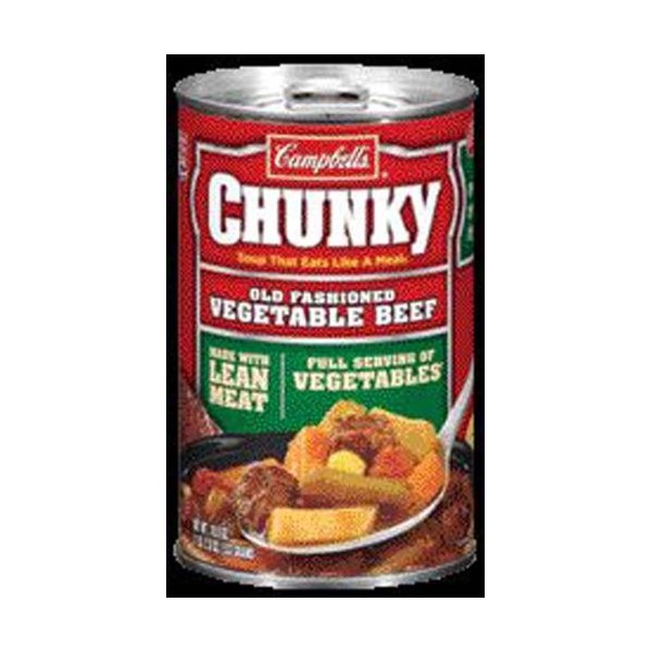 Campbell's Chunky Old Fashioned Vegetable Beef Soup 18.8 oz (Pack of 12)