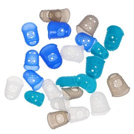 CHILDWEET 24pcs Rubber Finger Cots Assorted s for Protection during Paperwork Cutting and Crafts Non-allergenic Tips for Enhanced Grip and Control