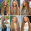 Jucames Real Hair Wefts, Deep Wave, Human Braiding Hair Extension,