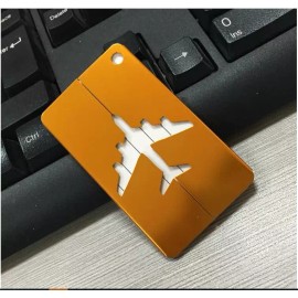 Unbranded  Travel Luggage Tag Metal Suitcase Baggage Bag Office Name Address ID Label - gold