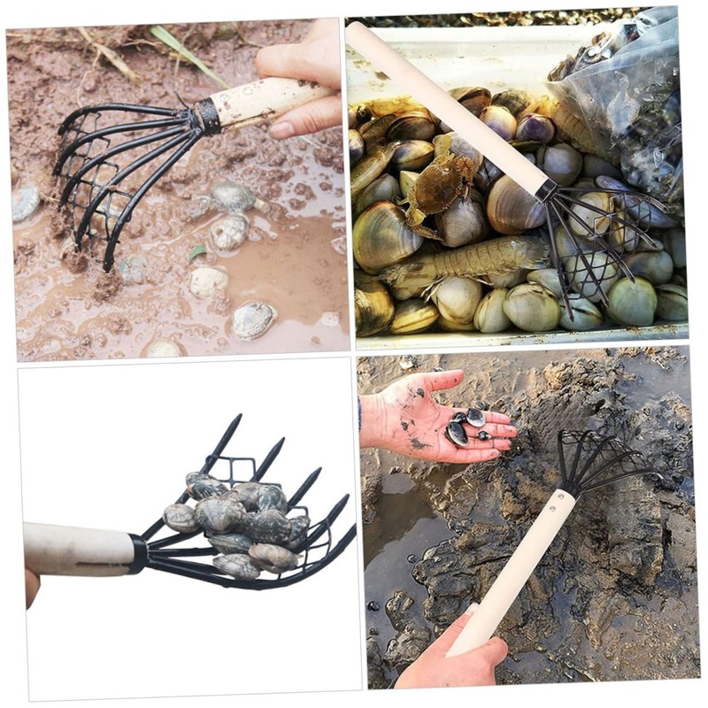 MERRYHAPY 2pcs Clam Rake Dig Seafood Accessories Dig Seafood Tool