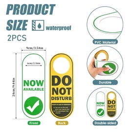FunnAura 2 Pcs Do Not Disturb Door Sign, 24 X 9 Cm Double Sided Do Not Disturb Sign