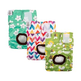 CuteBone Dog Nappies for Female Puppies, Washable, for Untrained Puppies, Dogs in Heat, Menstruation and Incontinence
