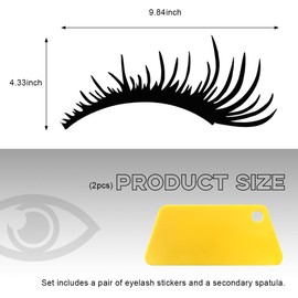 Wevdn 2 PCS Car Headlight Eyelash Decal, Waterproof Vehicle Body Eyelashes Stickers Bumper Window Decal, Universal Exterior Decoration Stickers for Car SUV Truck, Car Accessories (Black)