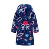 NautySaurs Boys Soft Warm Hooded Flannel Fleece Bathrobe for Kids,