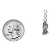 Delight Jewelry Silvertone Praying Hands Silvertone Infinity Post Earrings