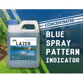 Liquid Harvest Lazer Blue - 32 Ounces - Concentrated Spray Pattern Indicator - Perfect Weed/ Fertilizer Marking Dye, Turf Mark and Blue Herbicide Marker
