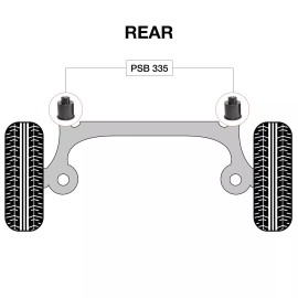 PSBushings 2x Rear Axle Beam Polyurethane Bushing Kit - Fits Nissan Note (06-11)