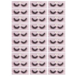 FARRED Wholesale Faux Mink Lashes 30 Pairs 3D A09 Medium Length Vegan Eyelashes Fluffy Volume Strip Lashes Bulk Fake Mixed Natural Look 3D False Eyelashes (3D A09)