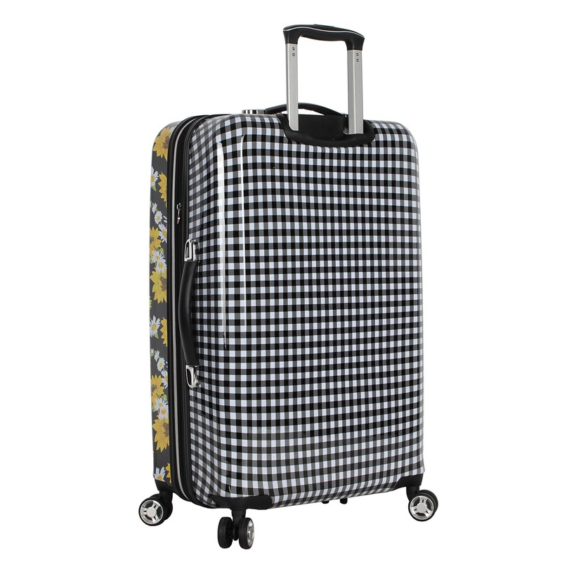 Betsey Johnson 26 Inch Checked Luggage Collection - Expandable Scratch