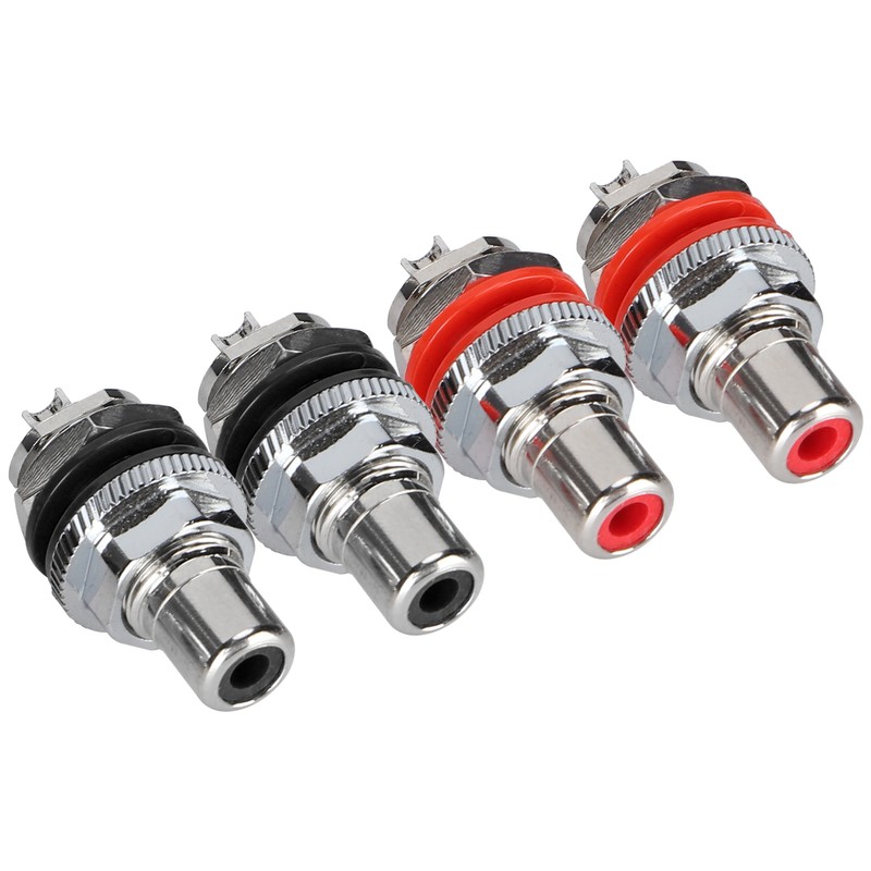 Monosaudio C401R 4Pcs RCA Socket Terminal Pure Copper Rhodium Plated