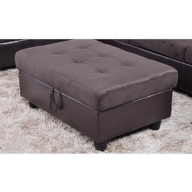 A Ainehome Sectional Sofa Set for Living Room, L Shape Sectional Couch with Large Storage Ottoman for Apartment, Living Room Furniture Set for Home (Ottoman, B-Espresso)