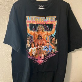 WWE A WWE Wrestle Mania ￼Jim Bret Heart Boss Macho Man Vintage Men T-Shirt XXXXL