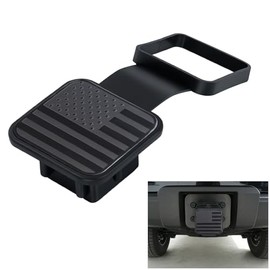 Cubiertas de enganche de remolque de 2 pulgadas de goma, tapón de cubierta de tubo de enganche de bandera estadounidense, accesorios exteriores universales para automóviles, aptos para