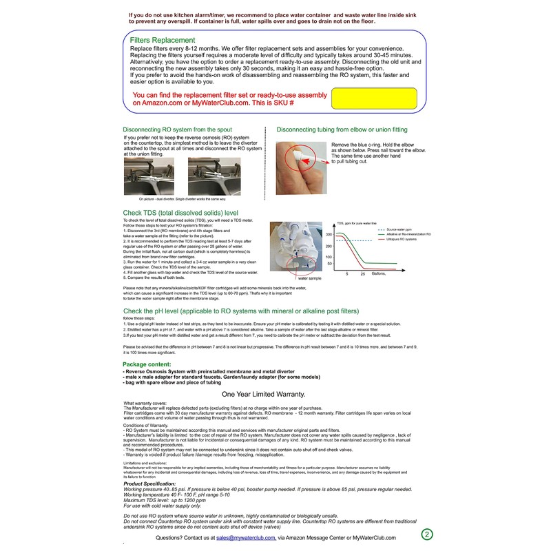 4 Stage Countertop Reverse Osmosis Water Purification System, 100 GPD