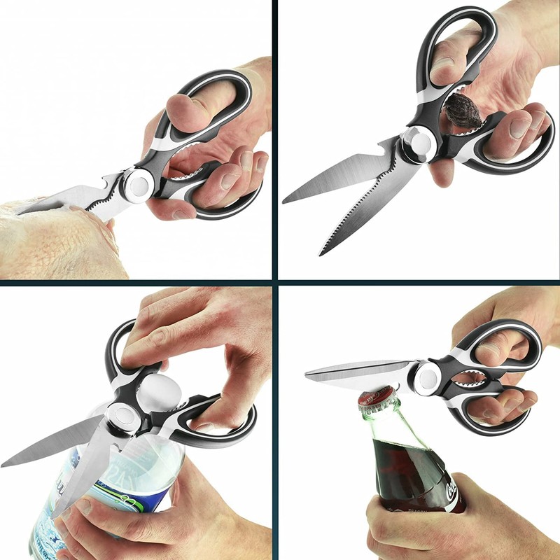 LEIAOLY Kitchen Scissors, Multi-Purpose Kitchen Shears, Heavy Duty Dishwasher Safe