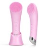 Rechargeable Silicone Facial Cleansing Brush with Heat Massage