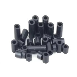 Black Nylon Spacers Standoff Plastic Washers M3,M4,M5,M6,M8,M10 lentgh 3mm to 30mm (Pack of 10) (M4, 25mm)
