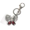 Riggulal Bag Charm Butterfly Key Ring Keychain Carabiner, red