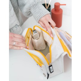 Grupo Erik Hanging Toiletry Bag | Hanging Toiletry Bag with Hanging Hook, 100% Waterproof Travel Bag, Makeup Toiletry Bag, Cosmetic Bag, Original Gifts, beige bt21, Hanging Travel Bag