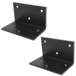 heneng 2 Pcs L Shaped Right Angle Brackets, 3" x 5" x 3", 90 Degree Corner Brace for Wood Furniture, Shelf & Pergolas, Max Load 220 lbs, 3/16" Thick