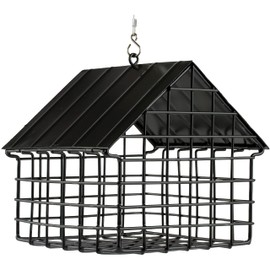 Wildlife Garden WG3343 Fat Ball Feeder House, Black, Metal Bird Feeder