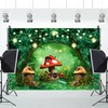 Renaiss 7x5ft Forest Mushroom House Backdrop Enchanted Forest Fairy Tale