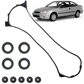 VS50499R Engine Head Valve Cover Gasket Seal Fit for Honda Civic 1992-2000 VX CX DX LX VP GX HX Ex Si Del Sol Si/S, Valve Cover Gasket Set for 1997-2000 Acura EL, Replace OE# VC4029, VS50500R