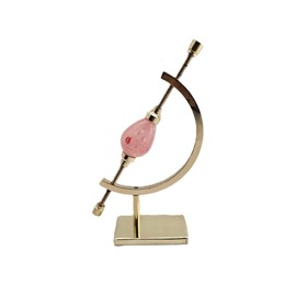 Clearco Brass Sphere Holder Caliper Stand, Caliper Style Display Stand For Minerals, Ornaments, Gems, Shells, Coins, etc., Brass, 6 inches, CS5001-06B